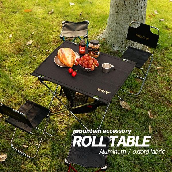 

camp furniture outdoor folding table camping small portable picnic ultra light aluminum alloy self-driving barbecue leisure