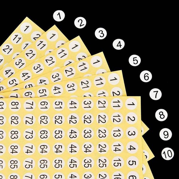 

gift wrap 50 sheets number stickers 1 to 100 adhesive round labels sticker home school office decoration