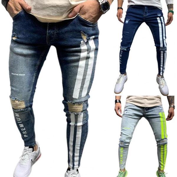 

men's pants pants stripe slim-fit gym trousers polyester man for daily wear sweatpant summer 2021 fashion, Black