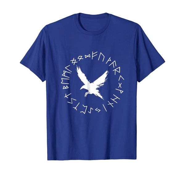 

Raven and Viking Rune Wheel Pagan and Viking T-Shirt, Mainly pictures
