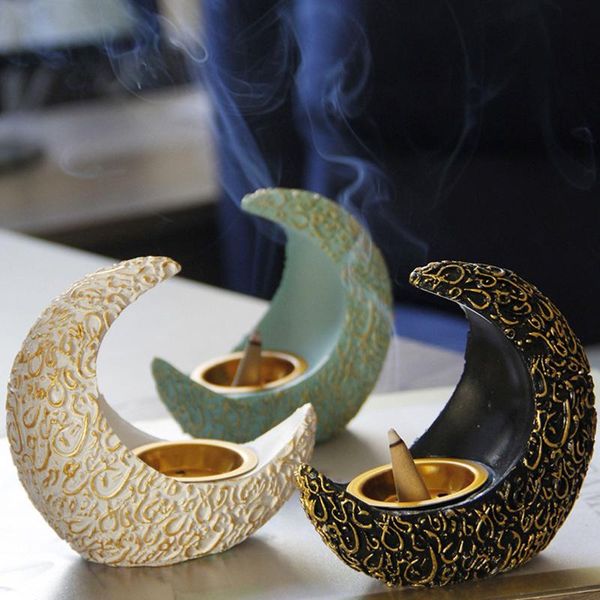 

middle east arab moon ramadan crescent resin censer ancient and elegant home decoration deskoven fragrance lamps