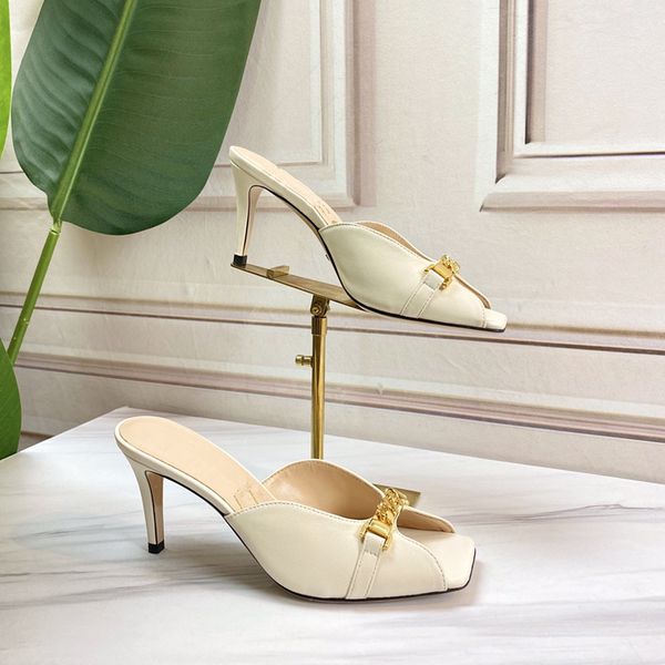 

2021 designer fish mouth open toe sandals slippers high heels essential for womens party in summer, Black