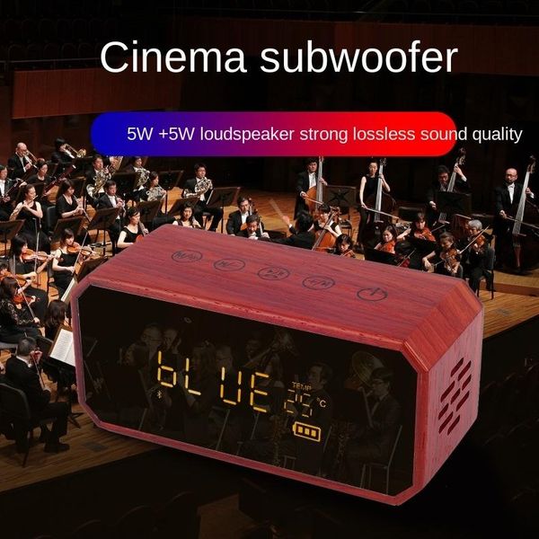 

outdoor speakers 2021 bluetooth retro audio charging portable cannon with subwoofer, compatible aux, tf, usb alarm