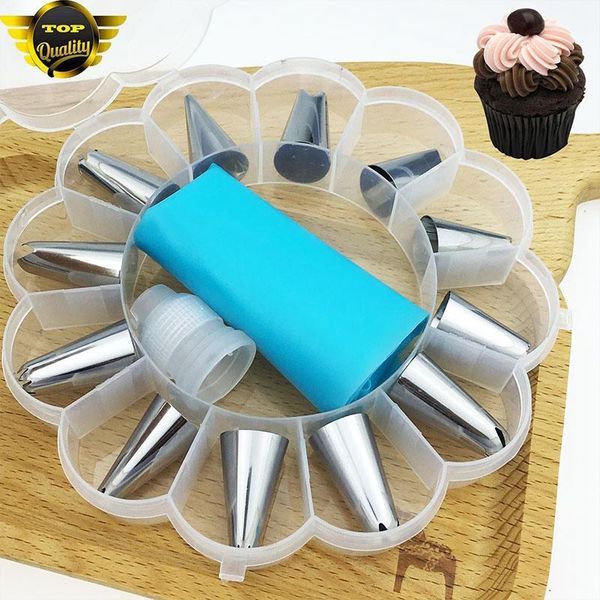 

baking & pastry tools 12 to 26pcs cake decorating pipe icing nozzles supplies stainless steel dessert decoration kitchen accessories