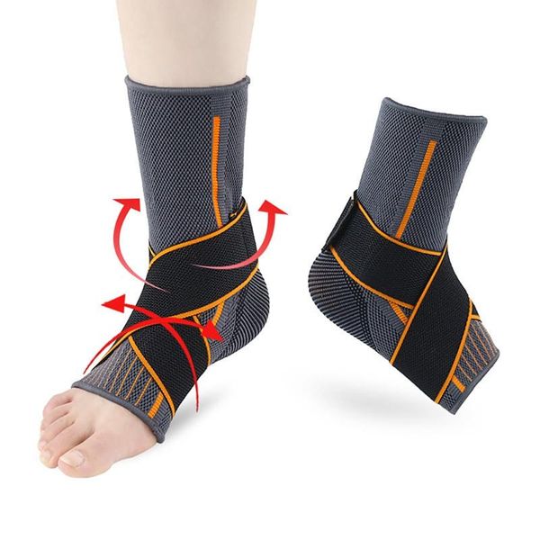 

pressurized ankle support elastic basketball volleyball sports gym badminton brace protector with strap belt //, Blue;black