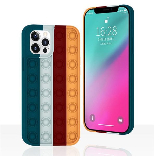 

pop it fidget case decompression silicone phone cases for 12 11 pro xs max xr 7 8 plus huawei mate30 mate40 p40