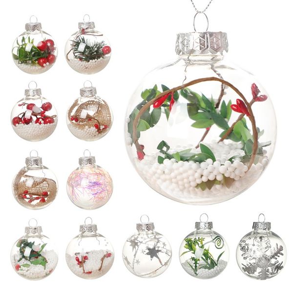 8cm casamento bugiganga ornamentos bolas de Natal animal de estimação plástico ano novo xmas árvore pendurado decorações