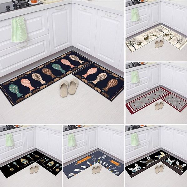 

carpets print kitchen mats anti-slip area rug carpet long welcome floor mat entrance doormats hallway bath home decoration