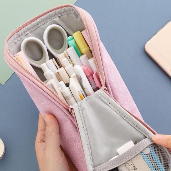 

korean multi-use mobile phone pen holder stationery student stereo pencil case bags
