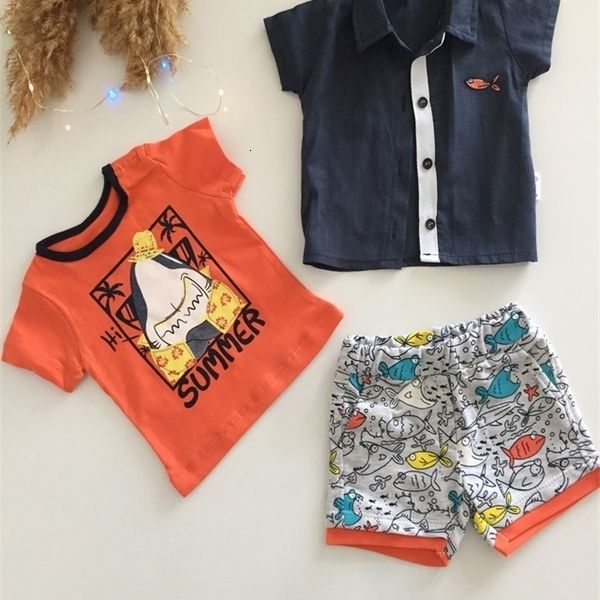 

girl's dresses male baby 3 piece cotton summer suit 438701684 1027, Red;yellow