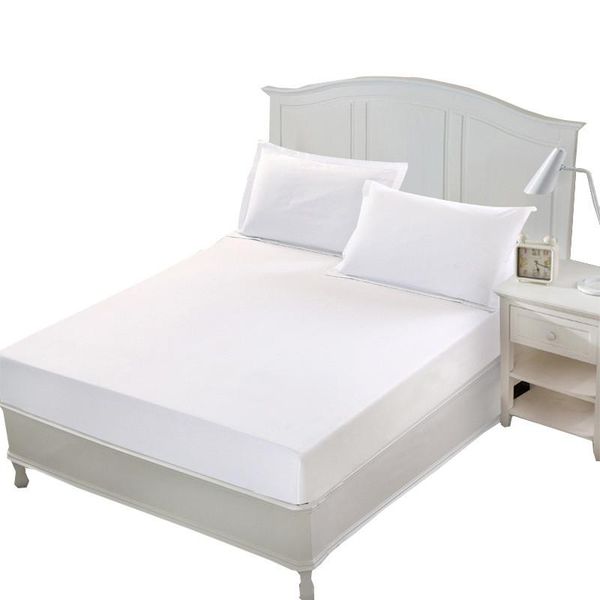 

100% cotton fitted sheet white color bed for single double kids adults xf635-1 sheets & sets