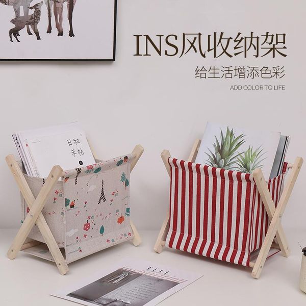

storage baskets deskshelf cosmetics fabric folding magazine girl heart box small bookshelf decorative frame