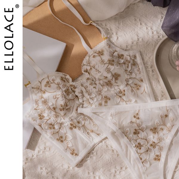 

floral lingerie set womens underwear brief sets 3 color s-xl underwear women erotic lingerie padded bra panties, Black;white