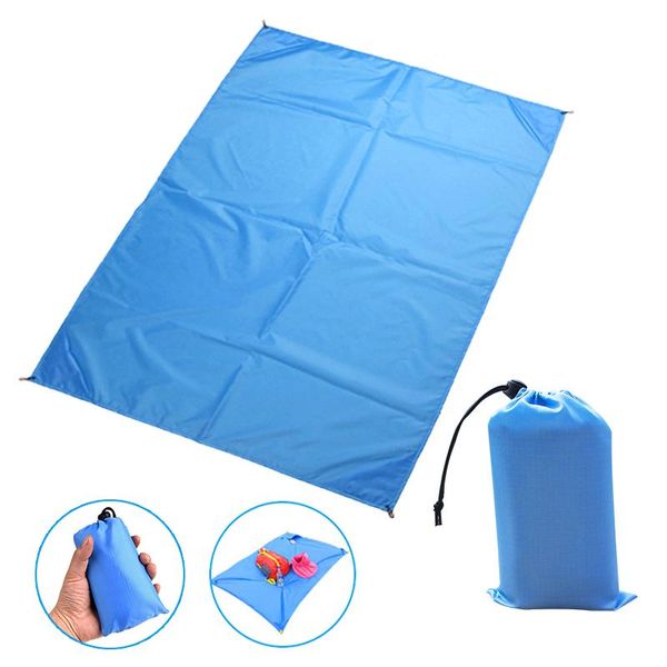 

shade waterproof folding camping beach mat pocket blanket portable picnic sand ground for outdoor travel seaside tent tool