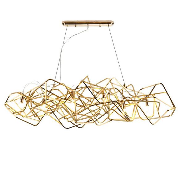 

modern led chandelier creative bedside el lobby kitchen decor home hanging lamp stair aisle gold aluminum pendant chandeliers