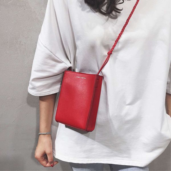 

girl bag mona small square shoulder leather weaving belt crossbody s fashion inclined phone pouch vintage menger pack