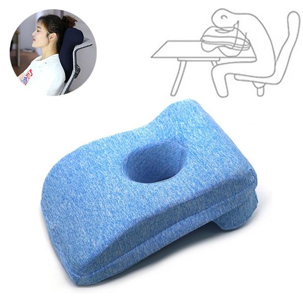 

pillow nap sleeping face down memory foam desk hollow design arm relax hand for office sleeper neck support hm005