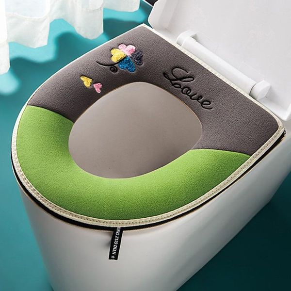 

toilet seat covers home warm plush cartoon ring mat bathroom cover aceesories