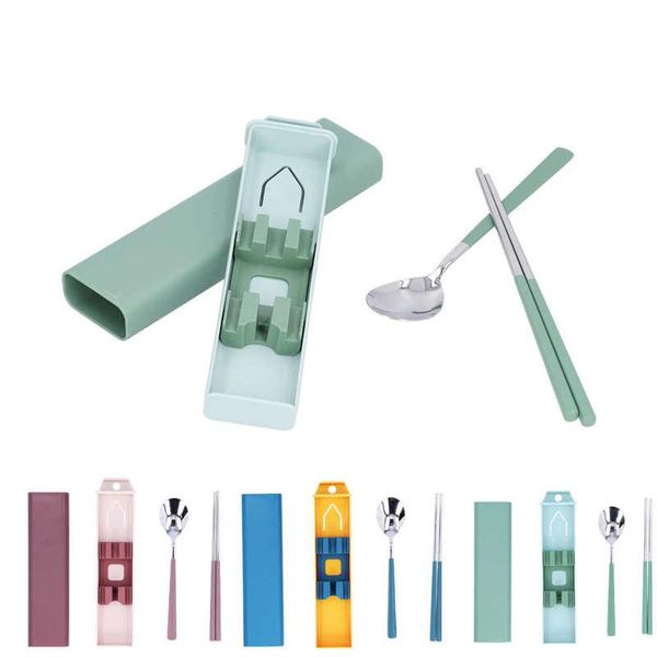 

chopsticks handmade natural japanese set portable tableware stainless steel spoon