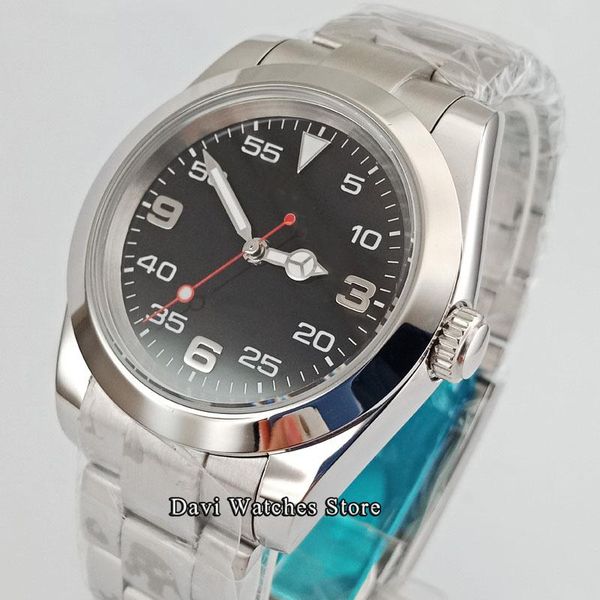 

wristwatches 36mm/40mm sterile luxury mens watches black dial japan nh35 automatic mechanical movement wristwatch for men, Slivery;brown