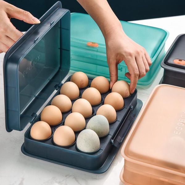 

storage bottles & jars kitchen organizer egg box 15 grid refrigerator eco friendly picnic portable save space easy to clean