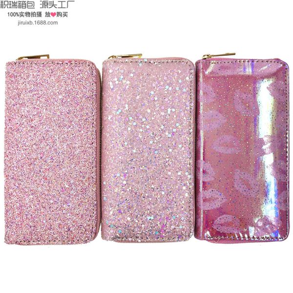 

trendy pink gretel rainbow fashion lady's long wallet hand bag yiwu, Black