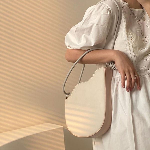 

irregular hand bag handbags pu leather shoulder designer underarm bags for women 2021 bolsa de hombro