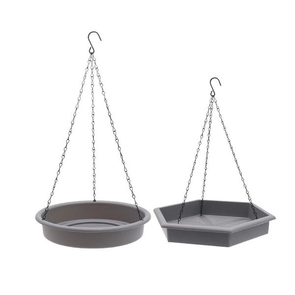 

other bird supplies 2pc/set hanging feeder round tray plastic platform seed for outdoor villa garden decoration accessories