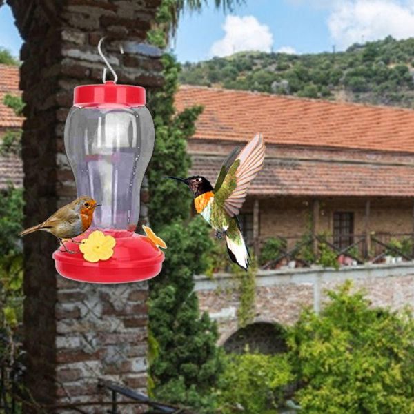 Plásticos Pássaro Alimentador de Água Flor Outdoor Ferro Gancho Animal de estimação Suprimentos Hummingbird Decorações Do Jardim