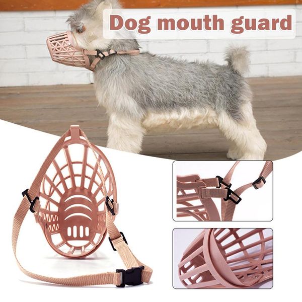 

dog apparel large pet basket muzzle mouth cover mesh cage no barking biting chewing outdoor use adjustable _wk