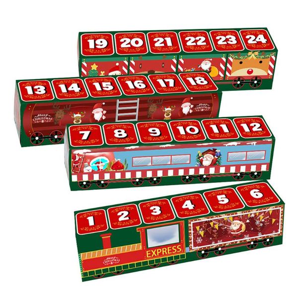 

party favor 24 days christmas train surprise mystery box toys travel day advent calendar lucky mistery chirstmas gifts