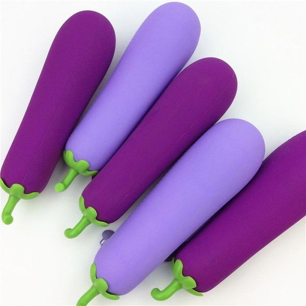 

pencil bags creative purple eggplant shaped silicone pen case student bag school stationery kawaii