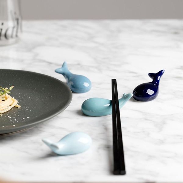 

whale ceramic chopstick holder creative pillow el restaurant desktableware spoon chopsticks rack