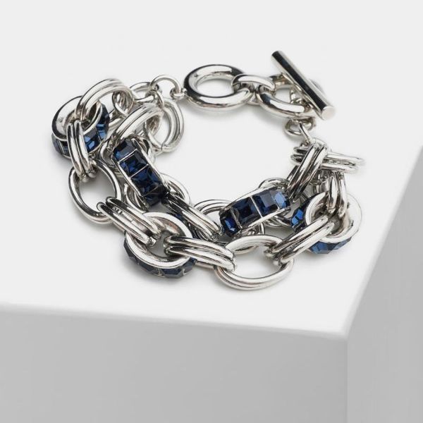 

link, chain o41 hip hop punk chian bracelet for man girl fashion jewelry wholesale bangle chunky heavy metal, Black