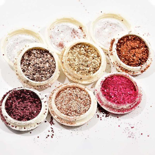 

est nail art glitter 200color 6 bottle a set choose for beauty salon gel nails acrylic cosmetic powder cmt2351, Silver;gold