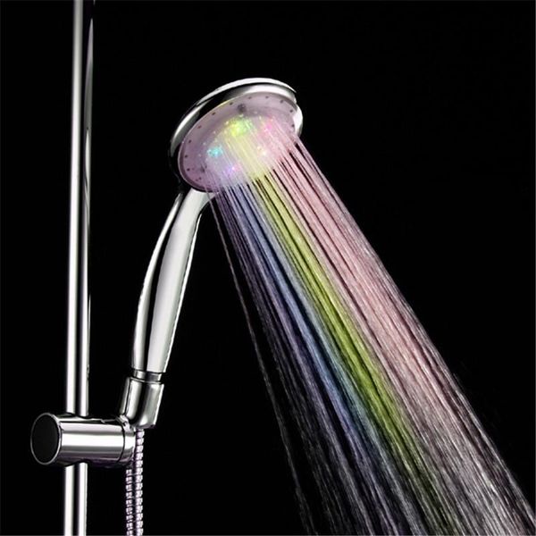 

bathroom shower heads led head control romantic head,temperature 3 color light