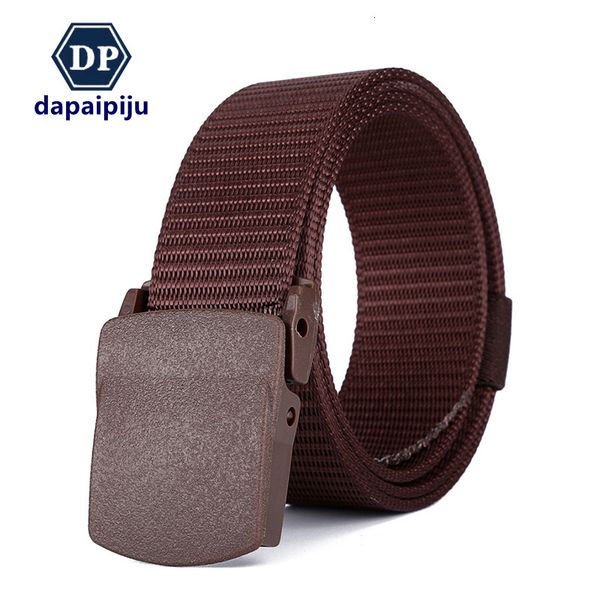 

durable fashion the felt anti allergy buckle belt outdoor leisure canvas light fast drying nylon for training tactical, Black;brown