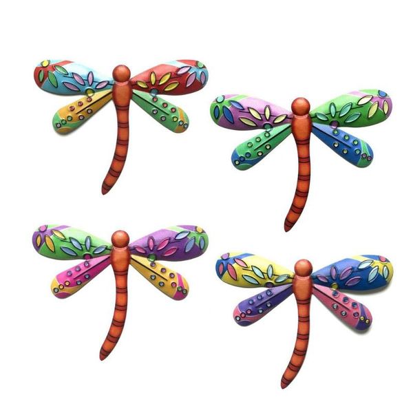

decorative objects & figurines dragonfly metal wall art realistic home living room hanging decor patio, fence, porch, garden ornament