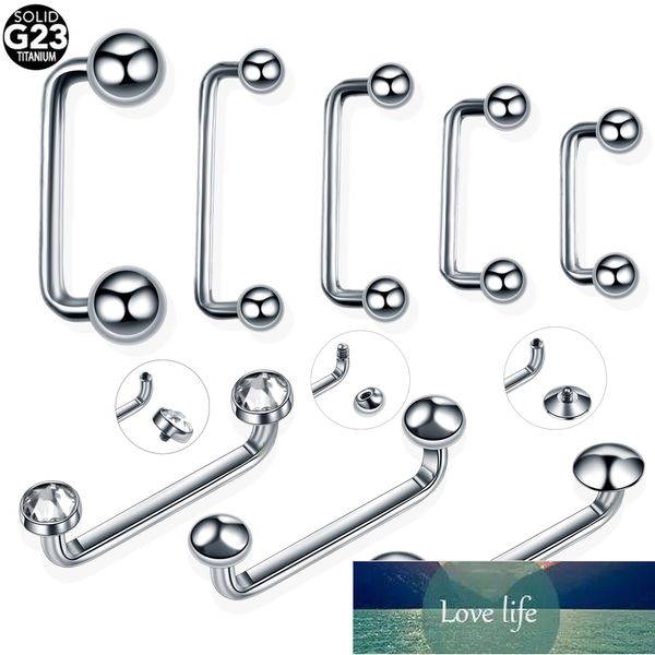 10 pçs / lote G23 Titanium Surfacel Barbell Mirco Dermal Piercings Esconder-se na pele Cristal Dérmico Piercing Sexy Body Jóias Preço de Fábrica Preço de Design Qualidade