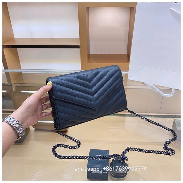 

genuine leather bag handbag female clutch classic girl comes with box woc chain bag women luxurys fashion designers
