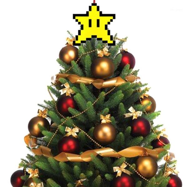 

christmas decorations flat pixel star shape tree decorative er mini decoration for hyd88