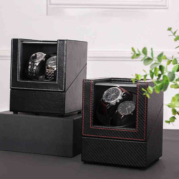 

frucase double winder for automatic es watch box usb charging 2+0, Black