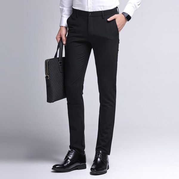 

men's pants 2021 autumn and winter high-quality casual western straight business quality inspection, Black