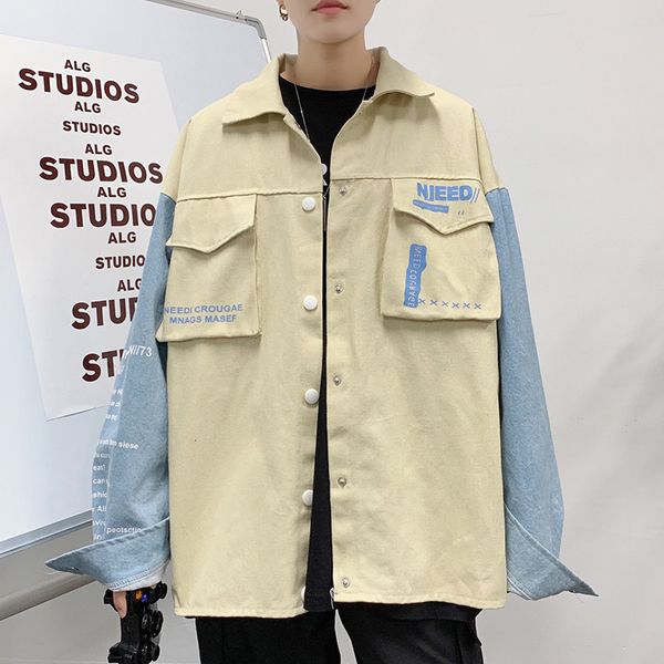 

men's jackets harajuku janpan larger pocket style spring fall print black male jacket streetwear bomber clothing oversize m-5xl rk, Black;brown