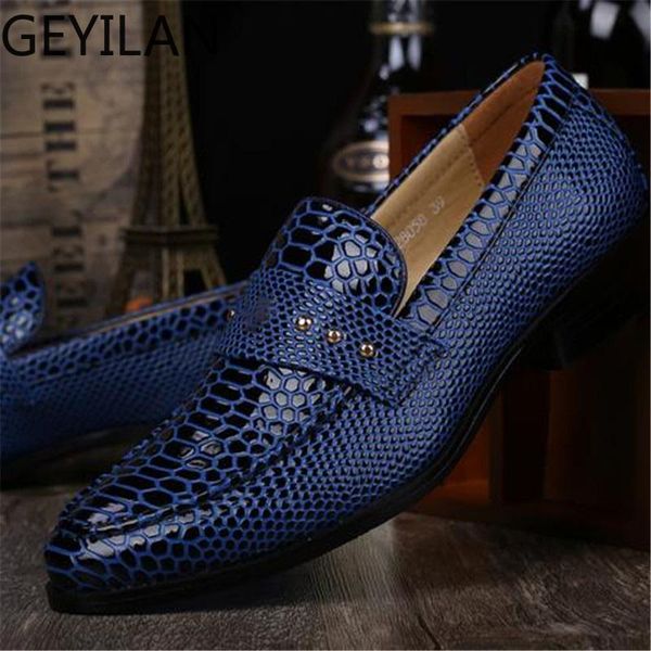 

dress shoes snakeskin pattern men loafers fashion leather elegant wedding velvet men's pointed toe footwear flats, Black