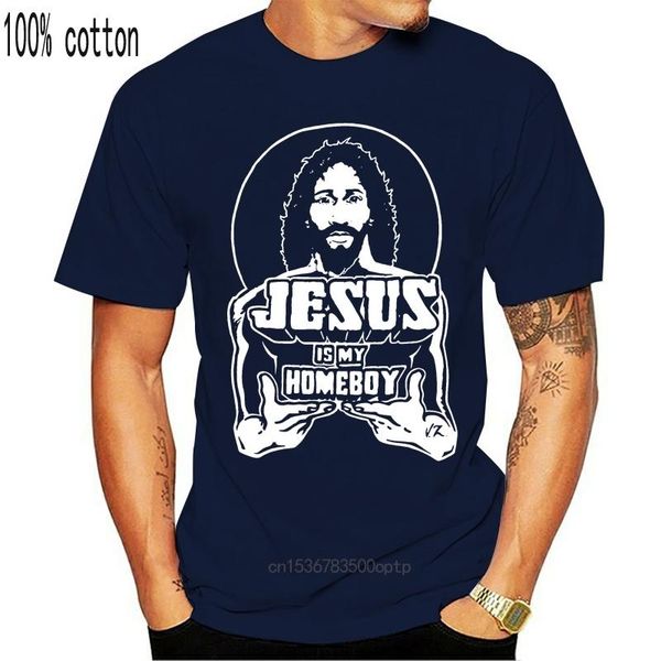 

men's t-shirts the original jesus is my homeboy black t shirt harajuku funny tee, White;black