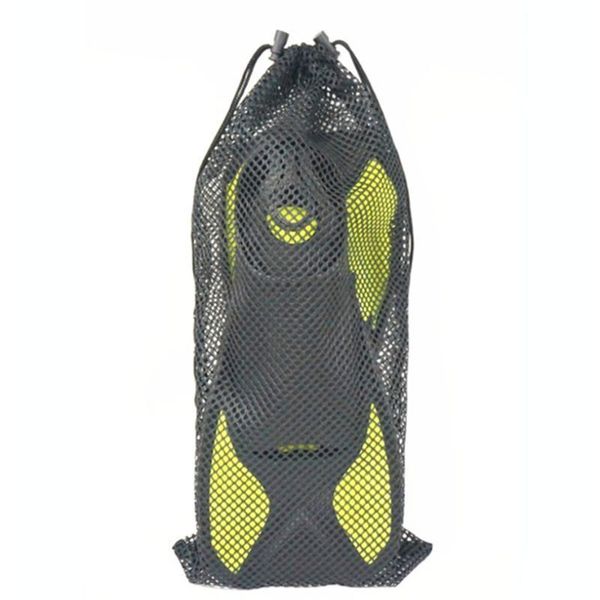 

mesh pouch drawstring bag nylon breathable storage sack outdoor diving snorkeling fins footwear dry and wet separation accessory