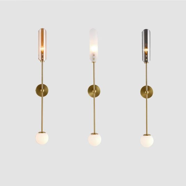 

wall lamp nordic led stone mirror light arandela lights home deco beside bedroom