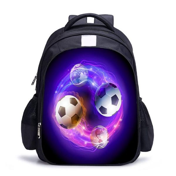 

backpack zipper closure soft multi pockets student school bag football printed casual daily hiking oxford fabric sport