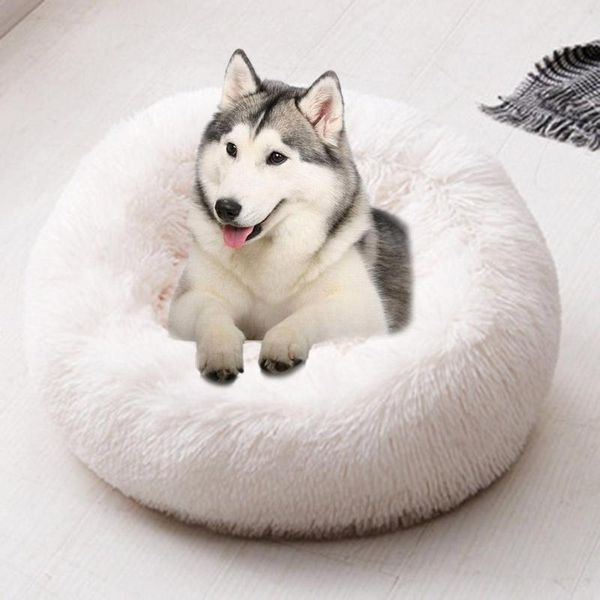 

kennels & pens soft warm round pet cat bed comfortable nest dog washable kennel easy to clean house for